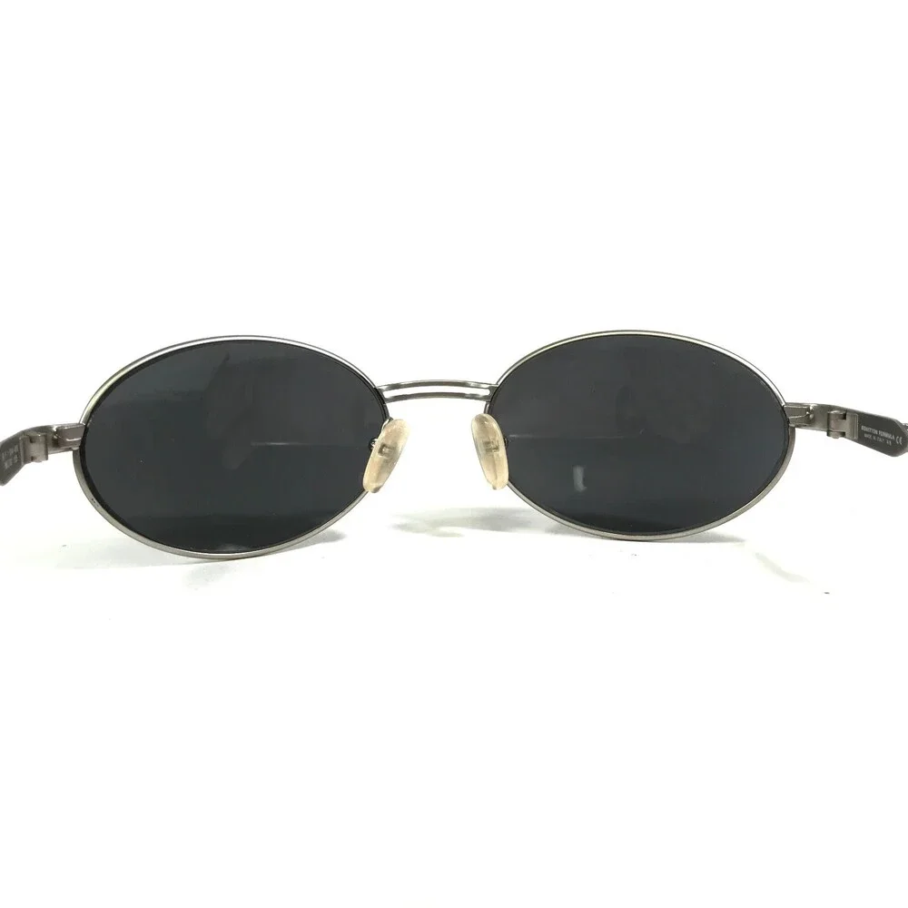 Benetton Formula Sunglasses B.F. 1 004-40S Gray Round Frames with Blue Lenses